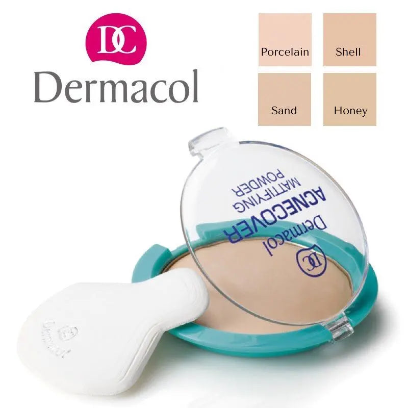 Dermacol Acne Cover Mattifying Compact Powder Oil-Control Makeup for Problematic & Acne-Prone Skin
