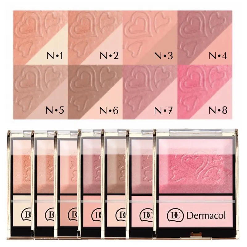 Dermacol Duo Blush Illuminating Palette Face & Body Highlighter Radiant Skin