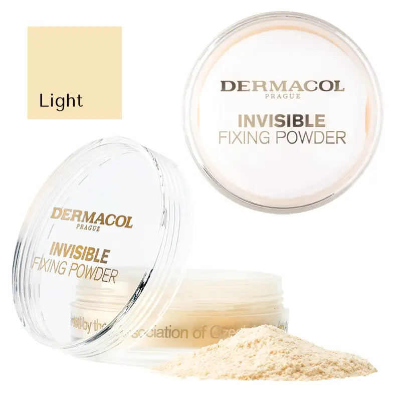Dermacol Invisible Fixing Powder – Translucent Loose Face Powder for Natural Matte Finish