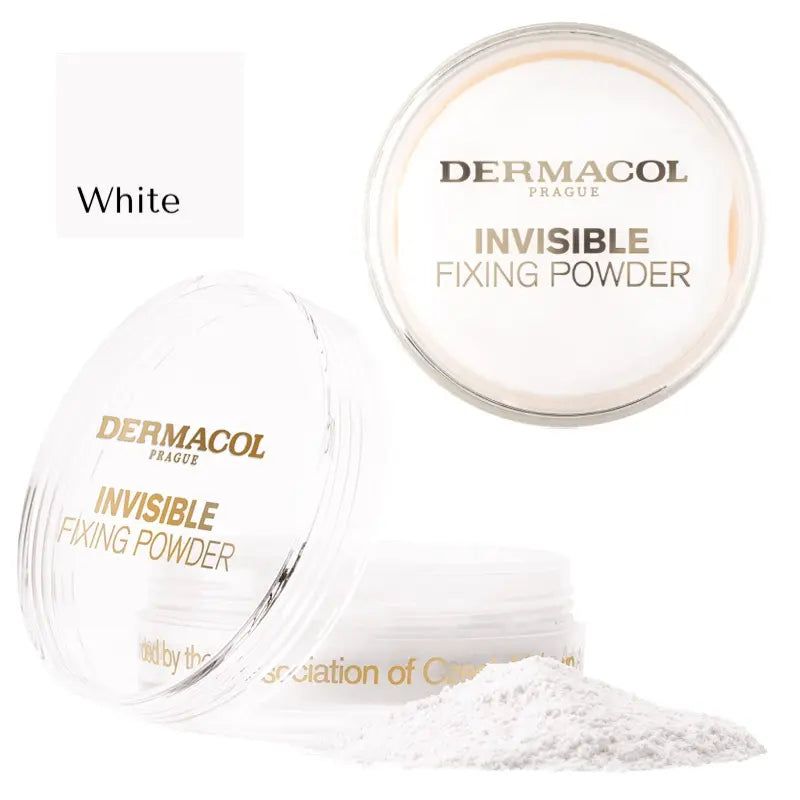 Dermacol Invisible Fixing Powder – Translucent Loose Face Powder for Natural Matte Finish