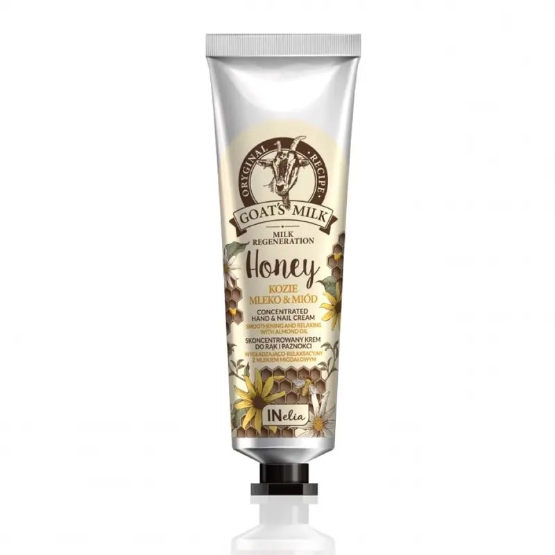 Goat's Milk Hand & Nail Cream with Honey Moisturizing, Anti-Ageing & Elastin-Enriched