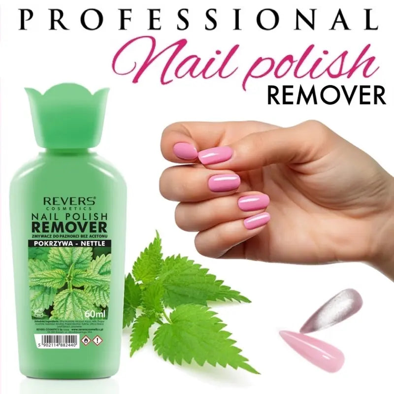 Acetone-Free Herbal Nail Polish Remover with Nettle Gentle & Nourishing Nail Care