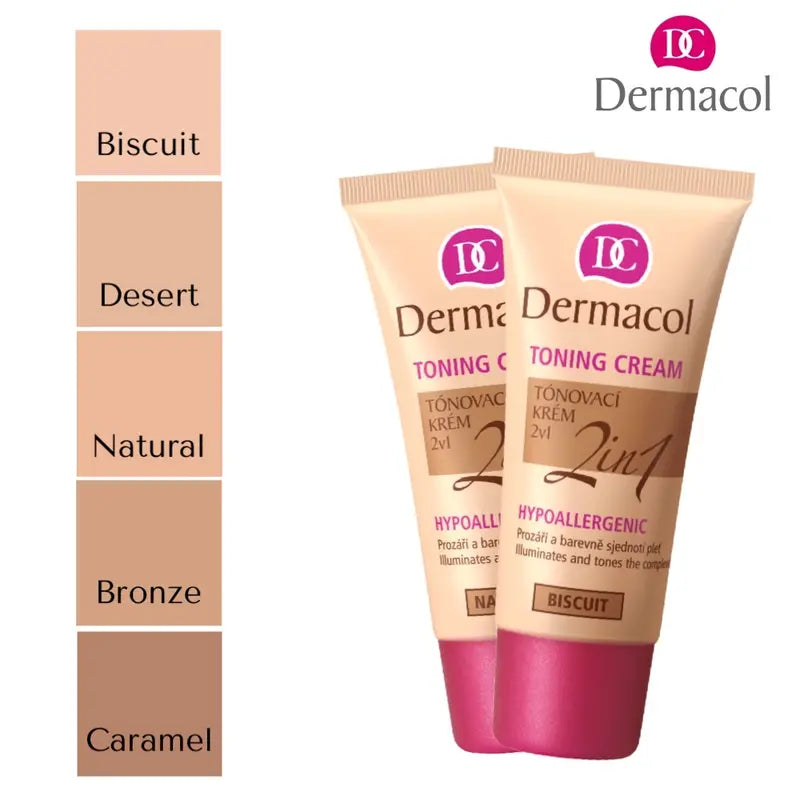 Dermacol Toning BB Cream 2-in-1 Moisturizing & Foundation Light Coverage & Natural Finish