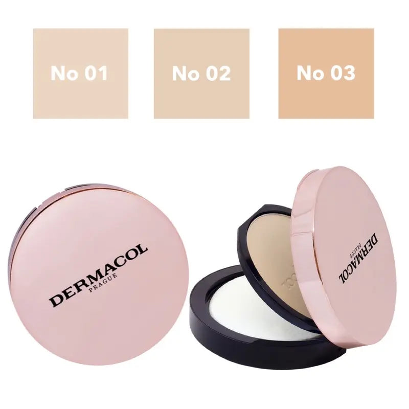 Dermacol 24H Long-Lasting Compact Powder & Foundation Wet & Dry 2-in-1 Matte Coverage