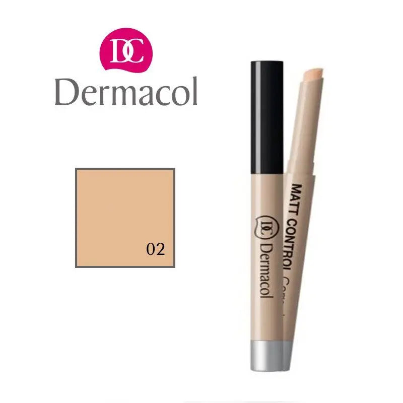 Dermacol concealer stick with color swatch on a white background