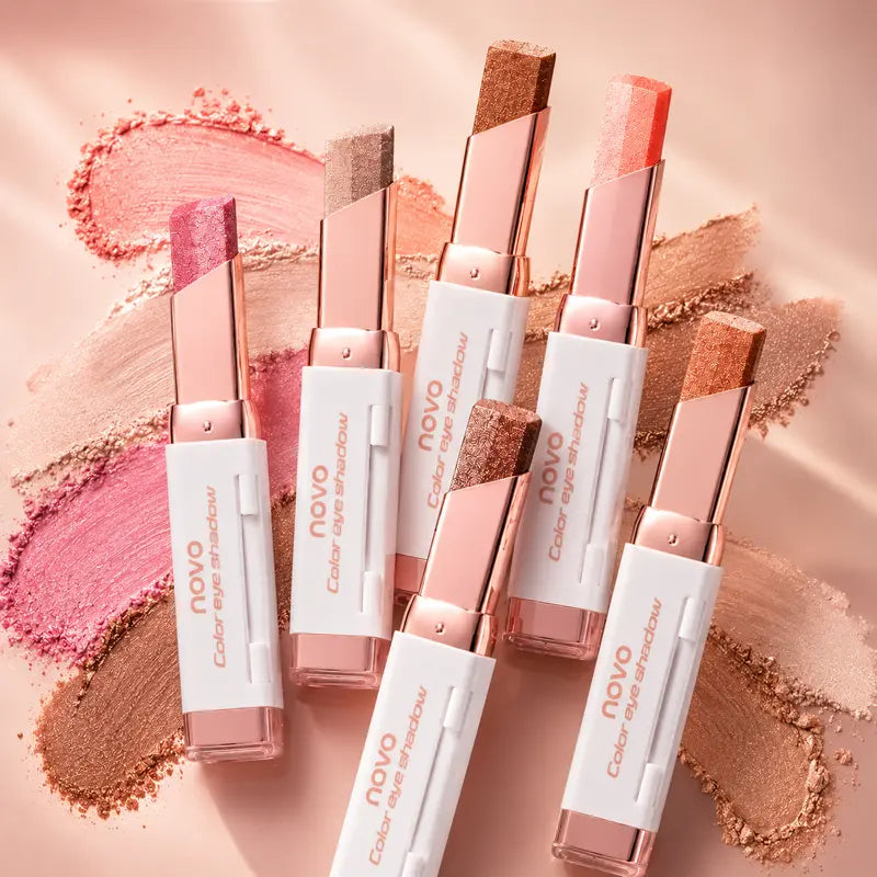 DuoShimmer Long-Lasting Creamy Eyeshadow Stick Two-Tone Shimmer & Matte Crayon