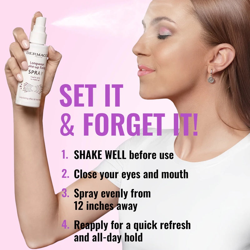 Dermacol Longwear Makeup Fixing Spray Long-Lasting Effect Setting Finishing Mist
