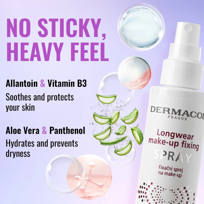 Dermacol Longwear Makeup Fixing Spray Long-Lasting Effect Setting Finishing Mist