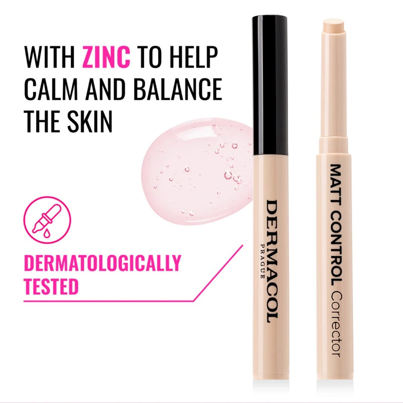 Dermacol Matt Control Makeup Corrector Long Wear Face Concealer Micro Correcting Pen