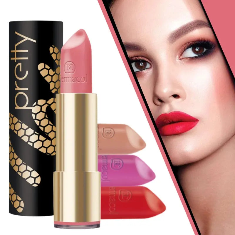Dermacol Pretty Matte Lipstick – Long-Lasting, Non-Drying Matte Lip Color