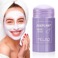 Face mask stick with eggplant and clay