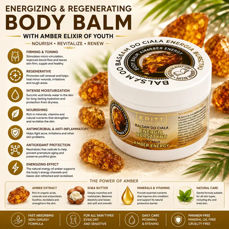 Energizing &amp; Regenerating Body Balm with Amber Elixir of Youth