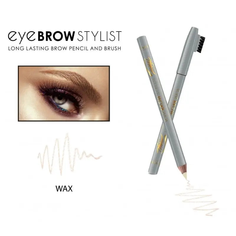 Transparent Eyebrow Wooden Pencil with Brush Natural & Well-Groomed Look