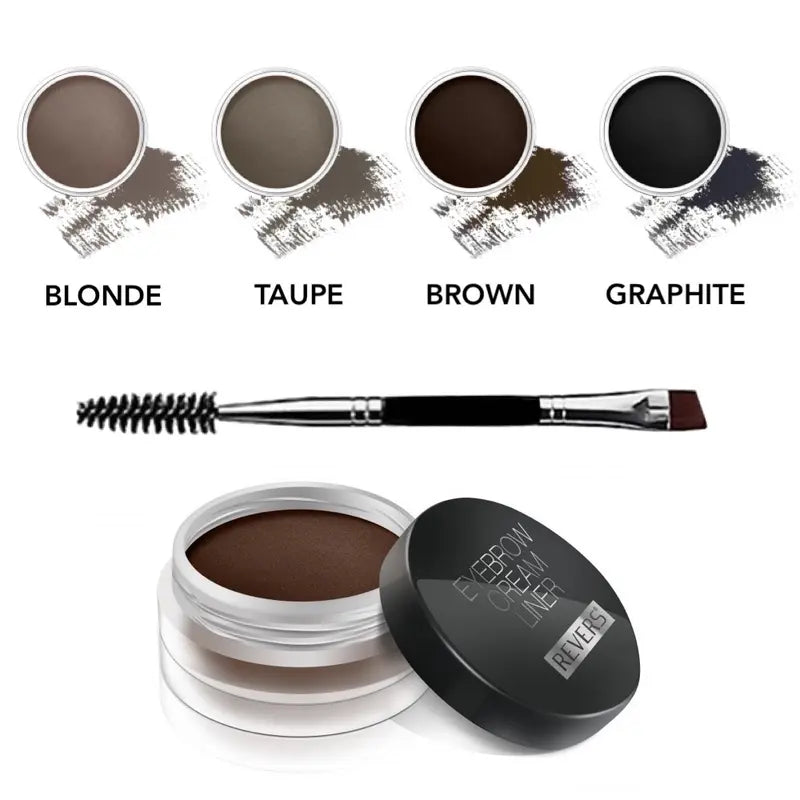 Tinted Brow Pomade Cream – Full Pigment Eyebrow Liner with Angled Brush