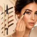 Eyebrow Pencil Waterproof Dual-Ended Brow Pen with Brush Precision Angled Tip, Smudge-Proof, Sweat-Proof, Long-Lasting Natural Brows