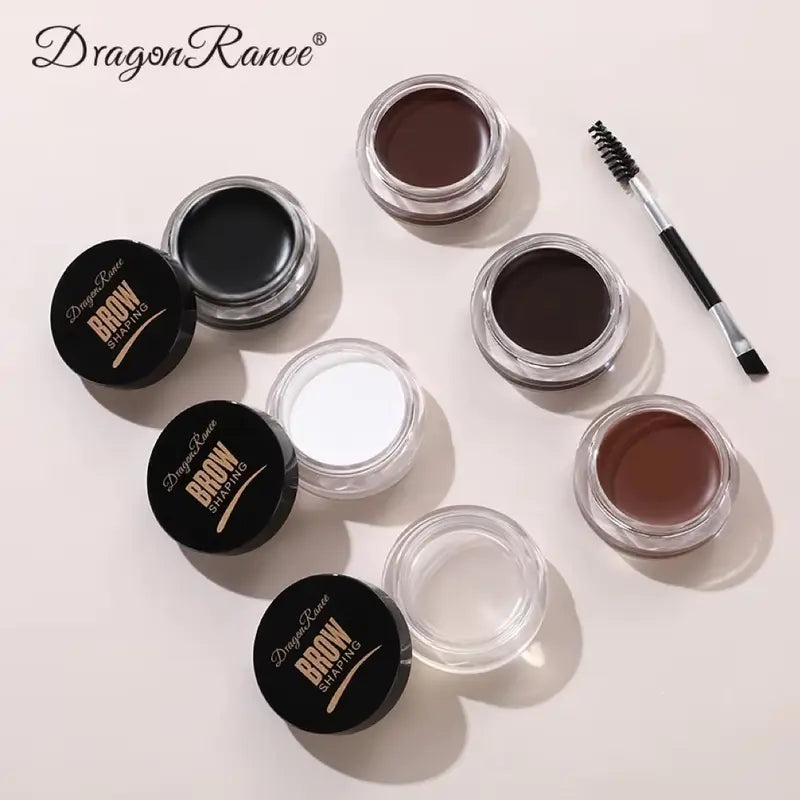 Eyebrow Pomade Kit – Waterproof Brow Wax & Tint with Duo Brush for Natural Look