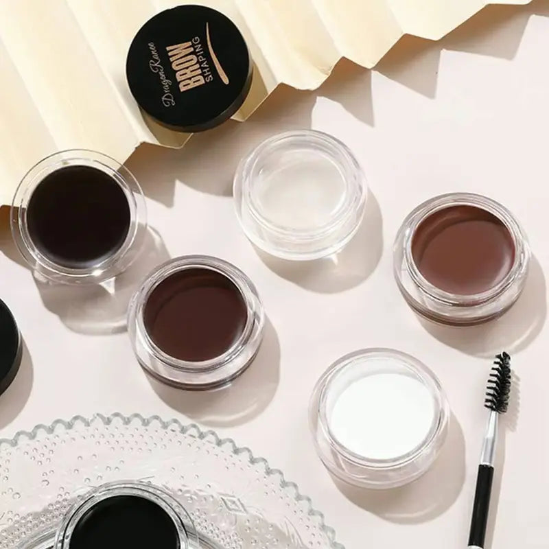 Eyebrow Pomade Kit – Waterproof Brow Wax & Tint with Duo Brush for Natural Look