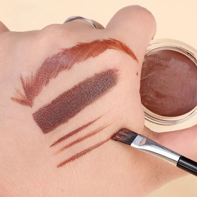 Eyebrow Pomade Kit – Waterproof Brow Wax & Tint with Duo Brush for Natural Look