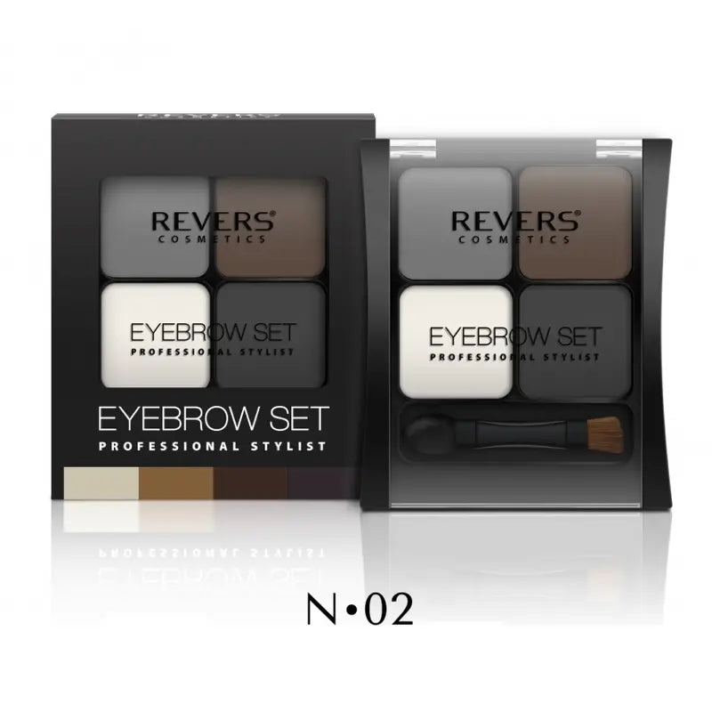 Eyebrow Palette Set Powder Stylist Brow Tint Kit Wax Formula With Brush & Sponge