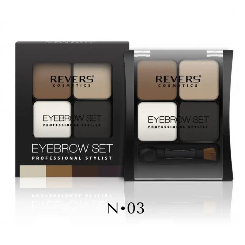 Eyebrow Palette Set Powder Stylist Brow Tint Kit Wax Formula With Brush & Sponge