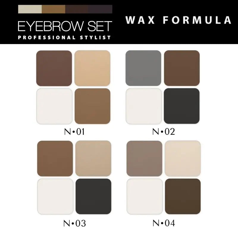 Eyebrow Palette Set Powder Stylist Brow Tint Kit Wax Formula With Brush & Sponge