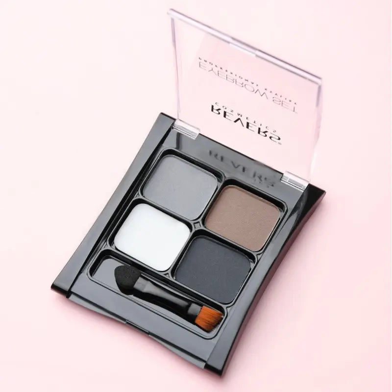 Eyebrow Palette Set Powder Stylist Brow Tint Kit Wax Formula With Brush & Sponge