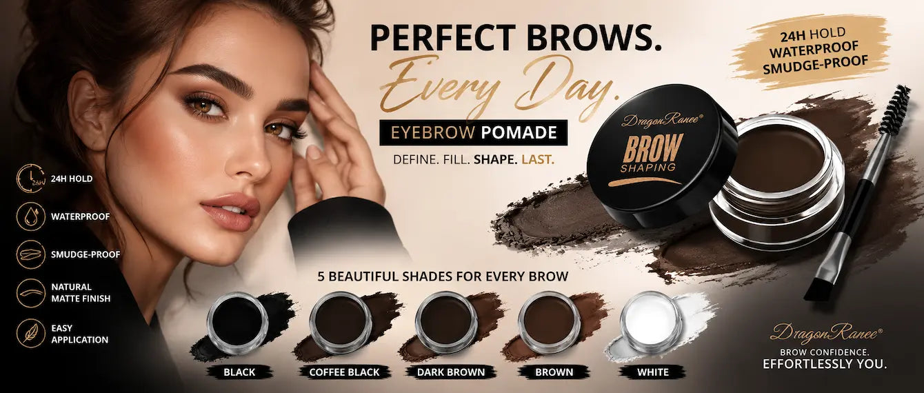 Eyebrow Pomade Brow Waterproof Makeup Kit Sculpting & Shaping Wax Tint & Duo Brush Set