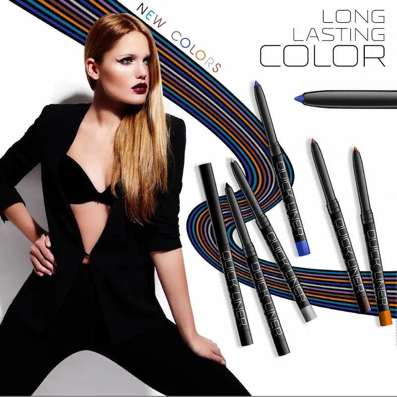 Long-Lasting Automatic Eye Pencil Precision Eyeliner Satin Kajal 7 Intense Colours