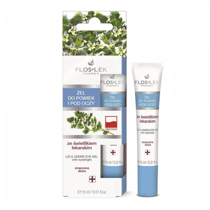 Floslek Eye Gel with Eyebright – Moisturising, Soothing & Firming Eye Care for Puffy, Tired Skin