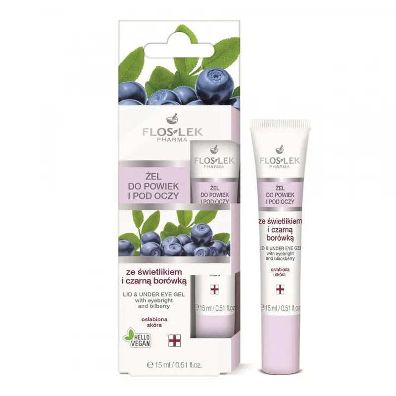 Floslek Eye Gel With Eyebright & Bilberry For Tired & Loose Skin Around The Eyes