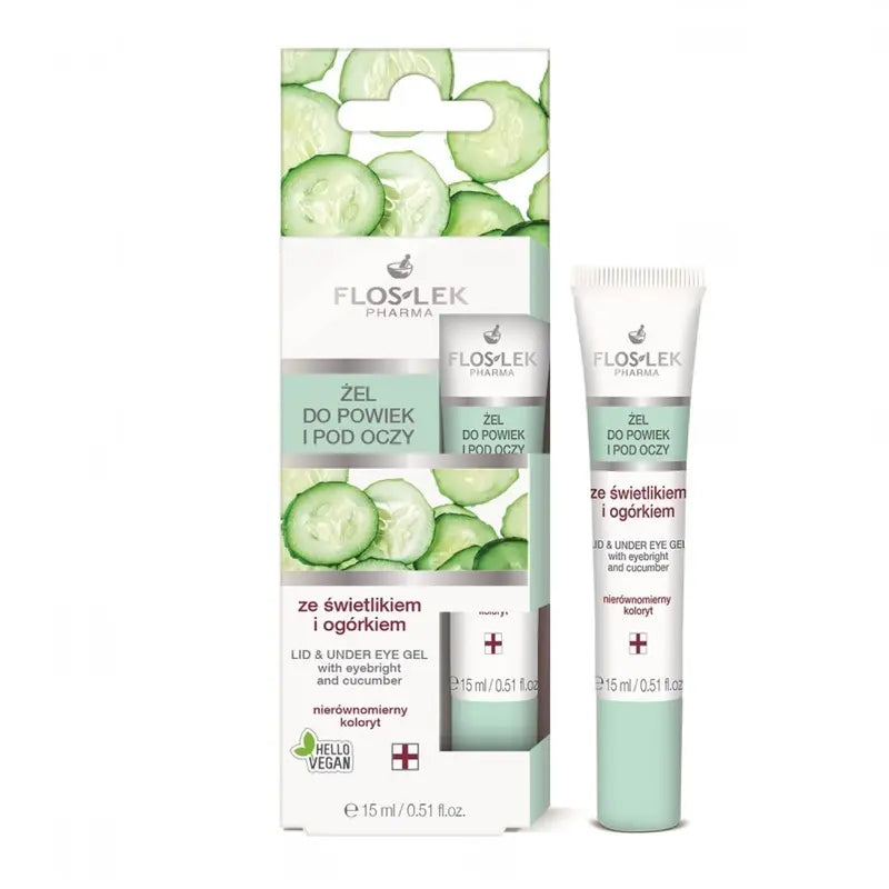 FlosLek Eye Gel with Eyebright and Cucumber Against Dark Circles & Puffiness
