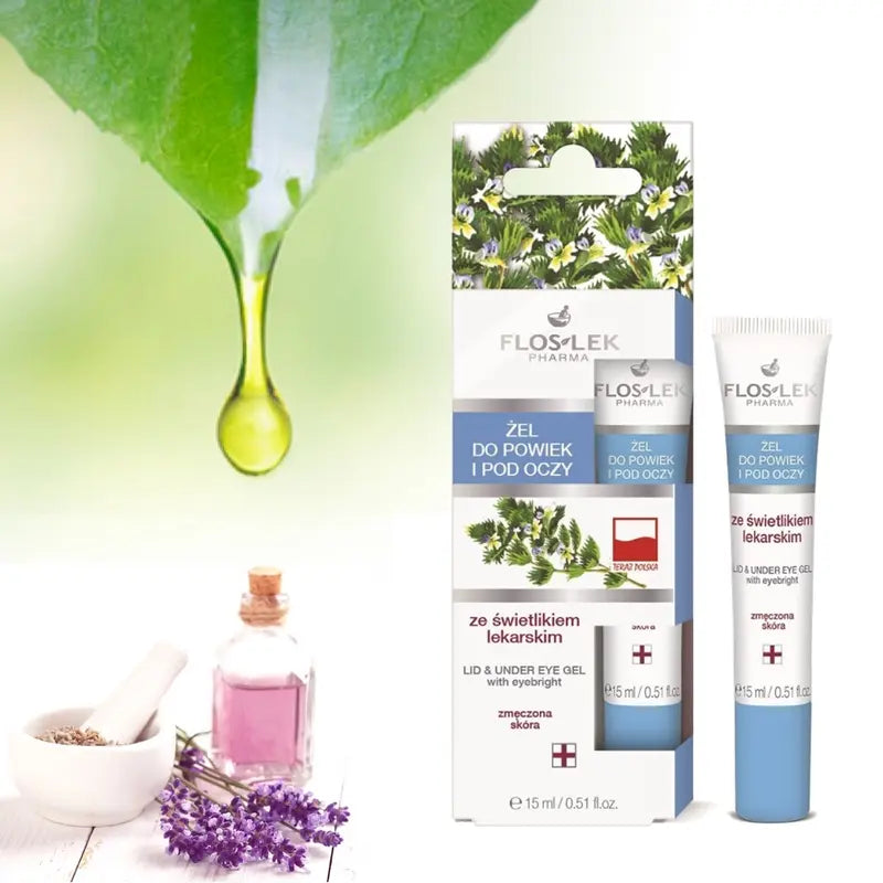 Floslek Eye Gel with Eyebright – Moisturising, Soothing & Firming Eye Care for Puffy, Tired Skin