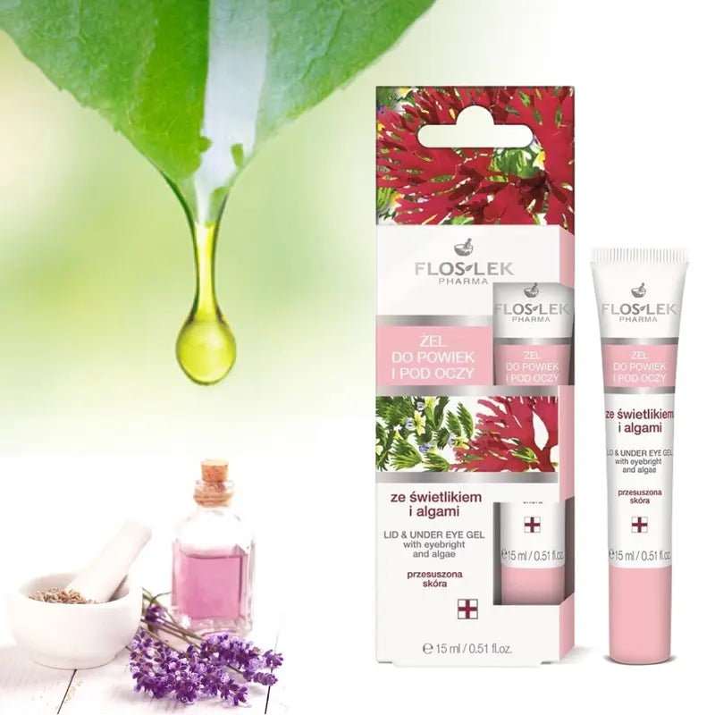Under Eye Cream Gel Floslek Anti-Aging Treatment Natural Plant Extracts & Vitamins
