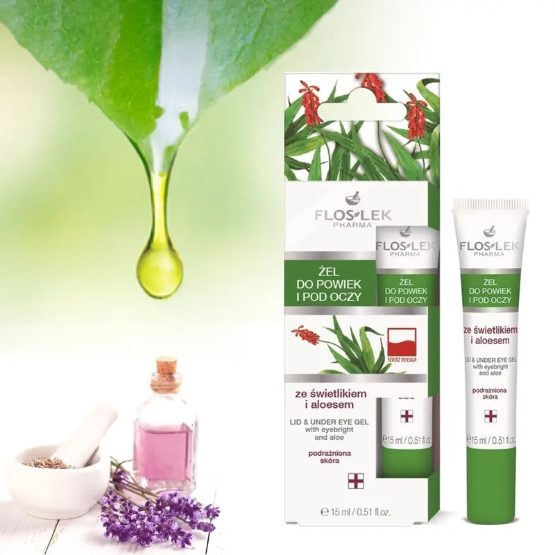 Under Eye Cream Gel Floslek Anti-Aging Treatment Natural Plant Extracts & Vitamins