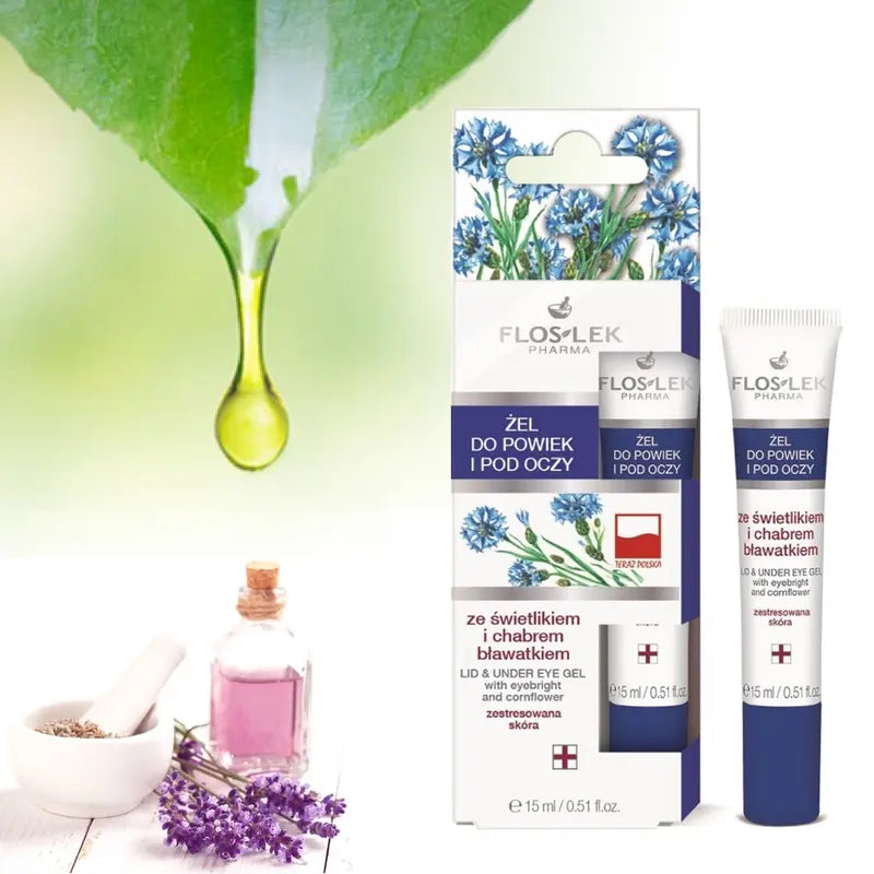 Under Eye Cream Gel Floslek Anti-Aging Treatment Natural Plant Extracts & Vitamins
