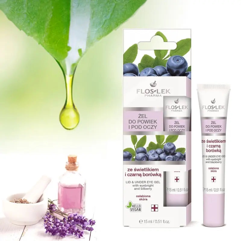 Floslek Eye Gel With Eyebright & Bilberry For Tired & Loose Skin Around The Eyes