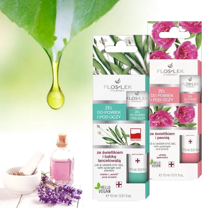 Under Eye Cream Gel Floslek Anti-Aging Treatment Natural Plant Extracts & Vitamins