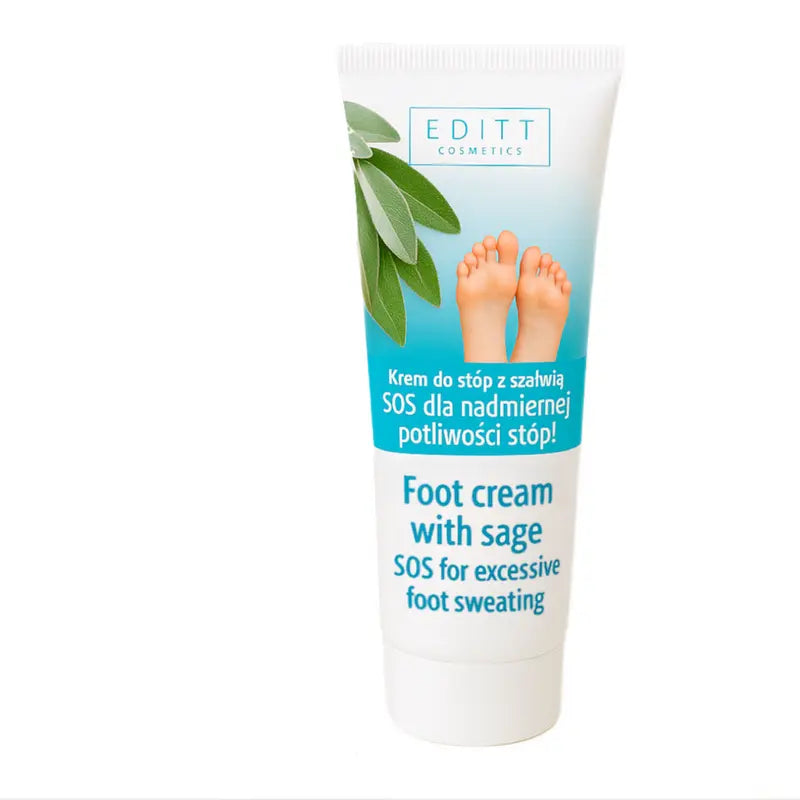 Purifying & Deodorising Foot Cream Sage Antiseptic Odour-Neutralising for Sweat-Prone Feet