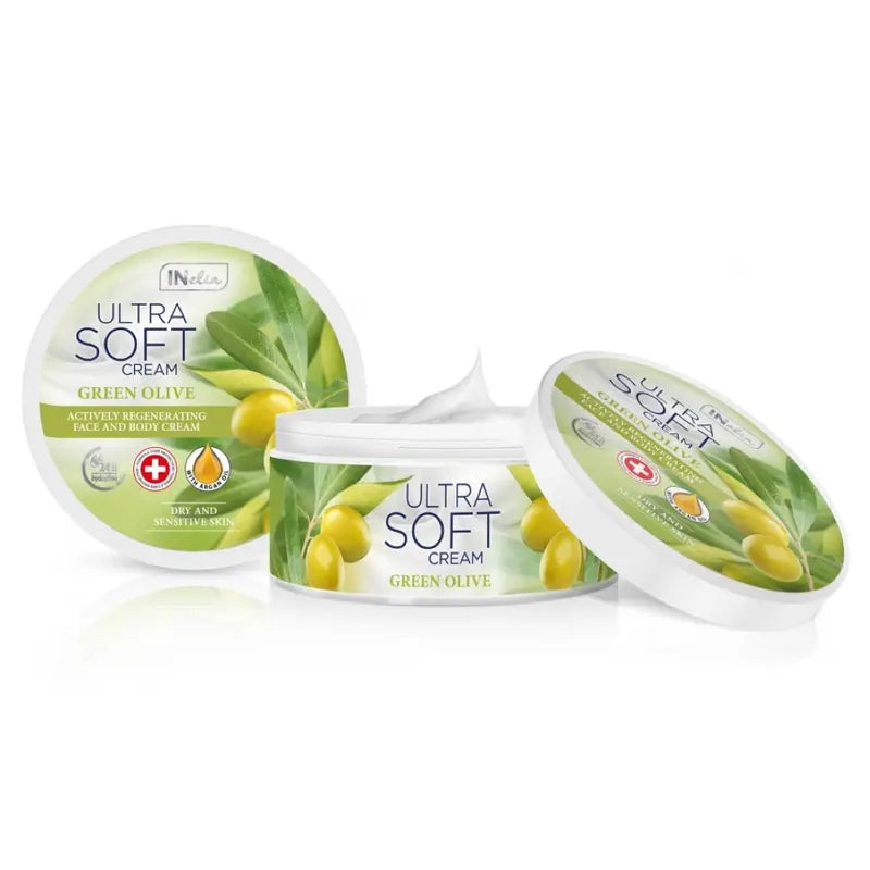 Green Olive Actively Regenerating Face & Body Cream Ultra Soft Nourishing Care for Dry & Sensitive Skin