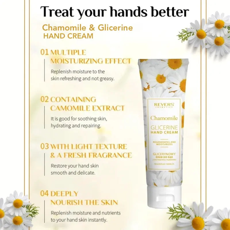 Regenerating & Moisturising Glicerine Hand Cream with Chamomile Extract 125ml