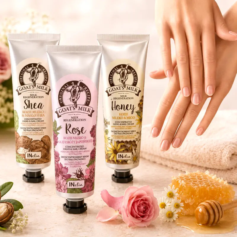 Goat’s milk hand creams rose Shea butter and honey