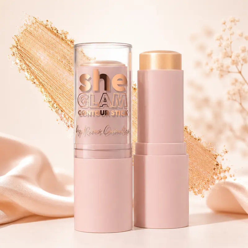 She GLAM Golden Dust Highlighter Stick Creamy Golden Glow Stick with Radiant Sunlit Finish