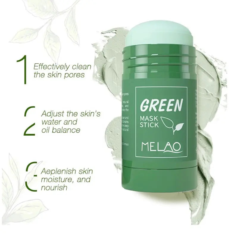 Face Mask Stick Green Tea & Clay Purifying Anti-Acne & Oil Control Deep Pore Treatment