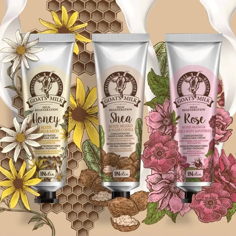 Anti-Ageing Goat's Milk Hand & Nail Cream Japanese Rose Elastin & Milk Proteins
