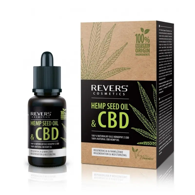 Face Serum 100% Natural Hemp Seed Oil Regeneration & Moisturizing 15ml