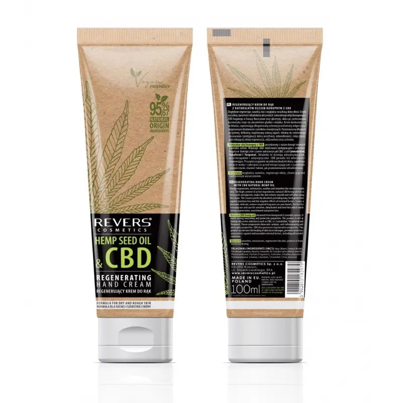 Hemp Seed Oil Regenerating Hand Cream for Dry & Rough Skin 100ml
