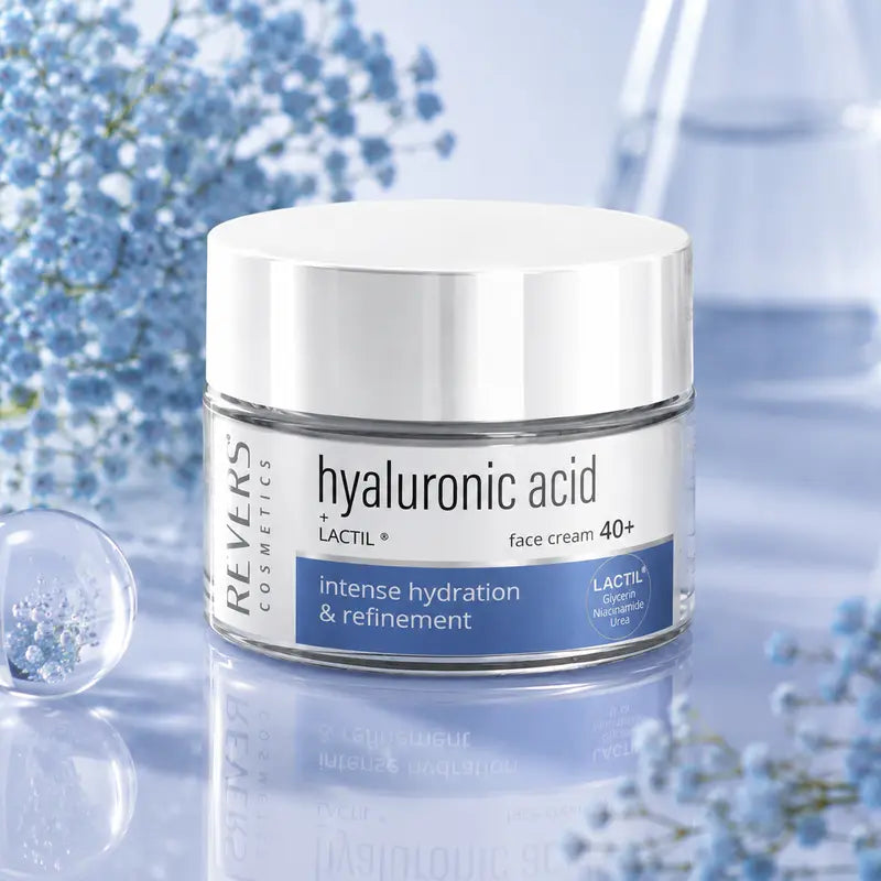 Hyaluronic Acid Face Cream 40+ Hydrating & Firming Moisturiser Mature Skin Care Daily Hydration & Skin Barrier Support 50ml