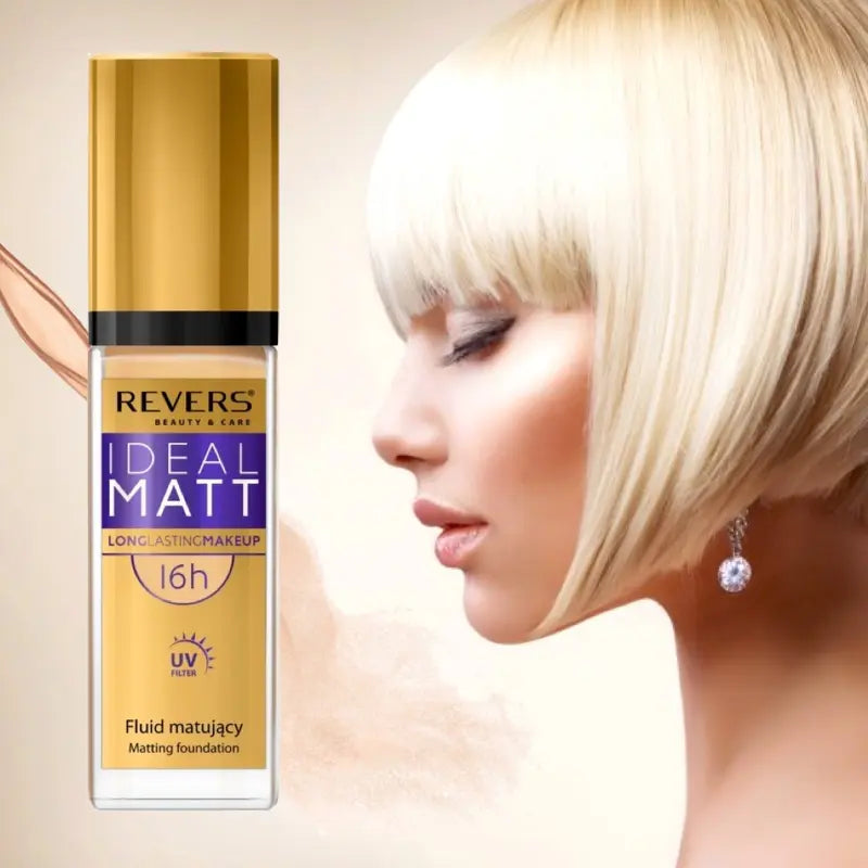 Ideal Matt 16H Long-Lasting Mattifying Foundation Full Coverage Natural Finish SPF Protection
