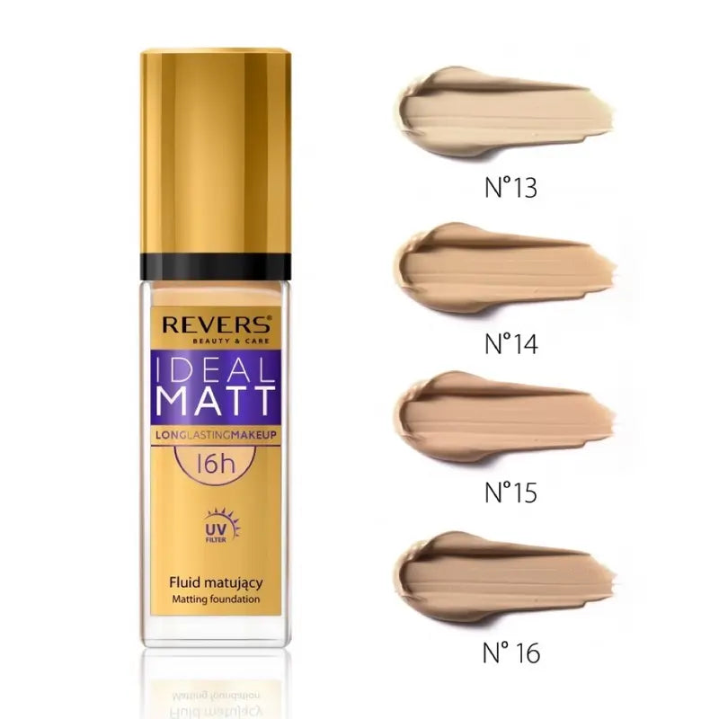 Ideal Matt 16H Long-Lasting Mattifying Foundation Full Coverage Natural Finish SPF Protection