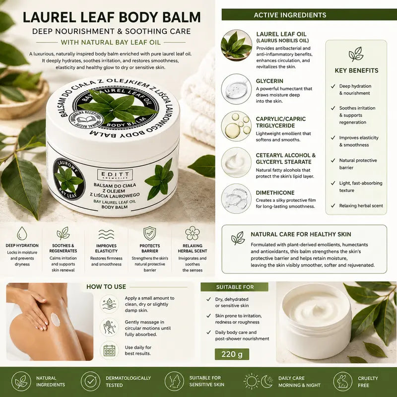 Laurel Leaf Body Balm – Deep Nourishment & Soothing Care with Natural Bay Leaf Oil